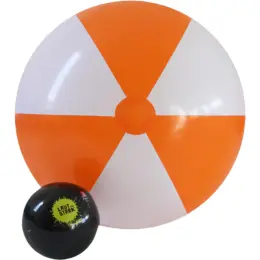 1.5m Two-Tone Beach Ball Orange-White